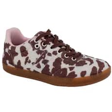 Tênis Feminino Casual Animal Print Sola Baixa Cadarço Tendência Moda Estilo