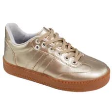 Tênis Feminino Casual Metalizado Blogueira Confortável estiloso Sapatenis feminino
