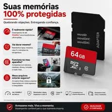 Cartão de Memória Micro SD Classe 10 64GB 128GB 256GB 512GB 1TB Para Câmera Segurança Celular Drones Original 100mbs
