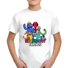 Camiseta infantil Rainbow Friends babão azul PERSONALIZADO (LEIA A DESCRIÇÃO)