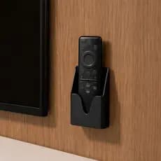 Suporte De Parede Porta Controle Remoto Ar E Tv Home Preto e Branco