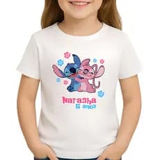 Camiseta lilo e Stitch Personalizada com nome - camiseta do stitch infantil (LEIA A DESCRIÇÃO) - Mod 9