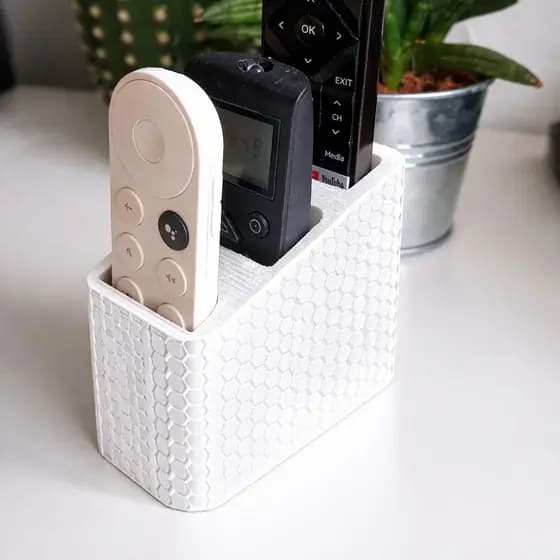 Suporte minimalista para controle remoto - Porta Controle 3 Divisórias – Ideal para TV e Ar