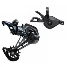 Kit Grupo Alavanca Trocador Passador + Cambio Traseiro Shimano SLX M7100 12v 1x12 Bike Mtb