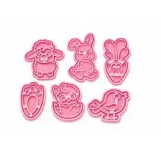 Kit Cortadores de Biscoito Páscoa 6 Peças – Ideal para Cookies Decorados