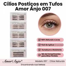 Amor Anjo Kit Aglomerados de Cílios DIY - Espessa Volume, Banda Fina Individual, Longa Duração