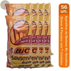 Kit Atacado 56 Aparelhos de Barbear BIC Sensitive – O Clássico Imbatível!