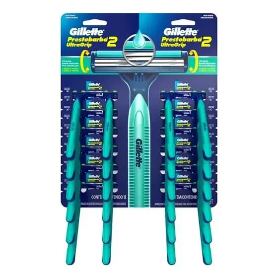 CARTELA BARBEADOR GILLETTE ULTRAGRIP C/24 UNIDADES CABEÇA FLEXÍVEL
