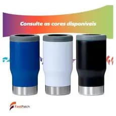 Copo Térmico Porta lata e Long Neck Personalizada 420 ML com 1 tampas aço inoxidável 304