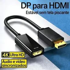 Adaptador DP Para HDMI 4K  DisplayPort Macho Fêmea Conversor PC Laptop