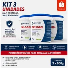 Manta Líquida Incolor kit com 3- 900g cada Contra Infiltrações Parede Telhado Laje Concreto
