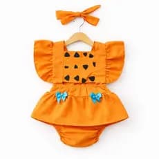 Jardineira Romper Body Pedrita Bebe Menina Tema Aniversario Luxo Fantasia Festa RN 3 a 9 meses