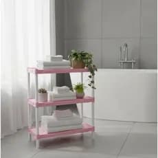 Estante Modular Rosa Bebê 6 Prateleiras Multi Uso Quarto Infantil Organização
