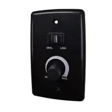 Chave Controle Preto 4x2 Oscilante Dimer Dimmer Interno Bivolt Ventilador de Parede