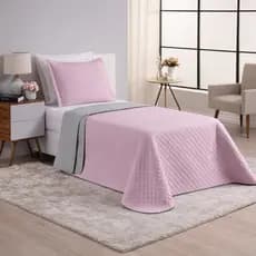 Cobre Leito Dupla Face Solteiro 2 Peças Ideal P/Cama Box - Oferta - Envio Imediato - Tecido 100% Confortável