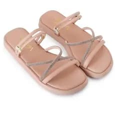 sandalia feminina Flat confortavel Elegante