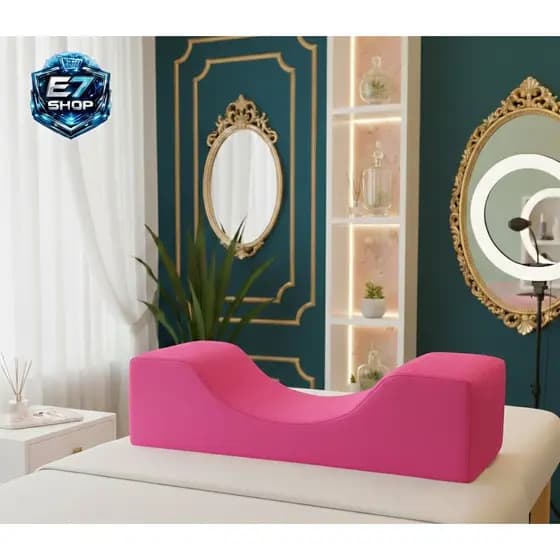 Almofada Lash Pillow Preta Travesseiro para Pescoço e Extensão de Cílios PINK