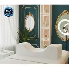 Almofada Lash Pillow Preta Travesseiro para Pescoço e Extensão de Cílios Branca