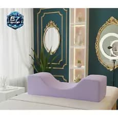 Almofada Lash Pillow Preta Travesseiro para Pescoço e Extensão de Cílios Lilás