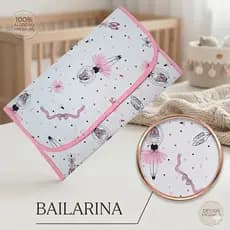 Trocador de Fraldas Portátil Impermeável Varias Estampas Menina Menino