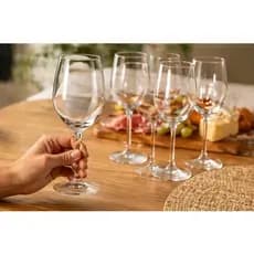 Jogo 6 Taças de Vinho Cristal 615ml Grande Profissional Degustação Luxo taça design moderno