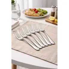 Kit 6 Garfos de Mesa Aço Inox Pesado – Talheres Refeição Fortes e Duráveis
