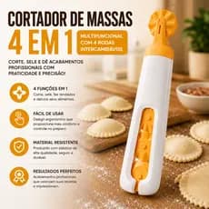 Cortador e Fechador de Pastel Carretilha para Massas Ravioli Risoles e Salgados Utensílio Manual Prático de Cozinha