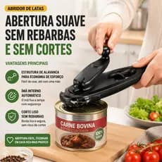 Abridor de Latas Multifuncional para Potes Garrafas Tampas Embalagens e Lacres Acessório Manual de Cozinha 8 em 1