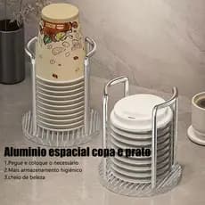 Porta-copos de Mesa para Chá Compatível com Diversos Tipos Design Atraente Prático Fácil de Guardar Compacto e Durável