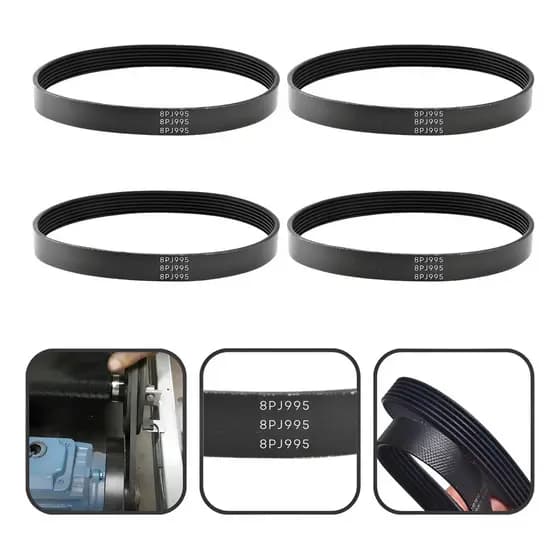 4 CORREIAS 8PJ 995 Compatível Para Esteira Ergométrica Rt 200/250/300/350 Kit