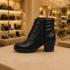 BOTA FEMININA, BOTA DE SALTO GROSSO, BOTA DE SALTO MÉDIO.