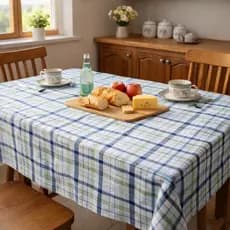 Toalha de Mesa Xadrez Retangular – Decoração Clássica para Cozinha e Sala de Jantar