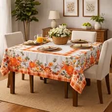 Toalha de Mesa Estampada Retangular Decorativa – Ideal para Cozinha, Sala de Jantar e Mesa Posta