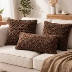 Kit 3 Peças: 2 capas Almofadas + 1 Capa Baguete Decorativa Conforto e Estilo