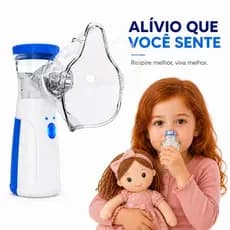 Inalador Ultrassônico Silencioso Portátil Adulto Infantil Prático Compacto Pratico Portatil Leve Uso
