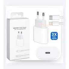 Kit Carregador Turbo De iPhone Fonte com Cabo Carregamento  Rápido 35 W Samsung Qualidade Leve Forte