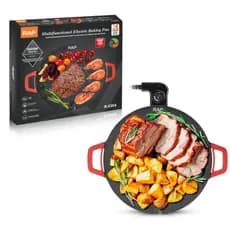 Churrasqueira Eletrica chapa  grill Raf R.5304 Grill Multifuncional / 1800W / 36CM / 220V - Preto