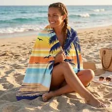 Toalha De Praia VEQE Tamanho 70x140 Estampas Diversas Coloridas Bonitas Qualidade Resistente Duravel
