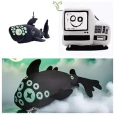 Rytanda Painter Plush TV Jumbo Eyefestation Glow in The Dark Plushie Ro Blox Pressure Brinquedos Macios De Pelúcia Para
