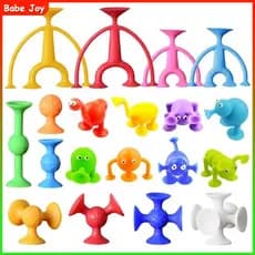 33 Peças Brinquedo Infantil Com Ventosas Brinquedos De Silicone Para Construção brinquedo interativo