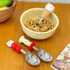 [prosperityus] Hello Kitty Cat Melancia Sorvete Sobremesa Colher Fofa Criativa Casa Resina Talheres Sopa De Arroz Cozinh