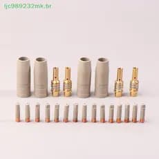 [MYBR] 9 Unidades 0.8/1.0/1.2 Mm Tocha MIG Suporte De Ponta De Bico De Gás Peças De Proteção De Soldagem 15AK Novo De Re