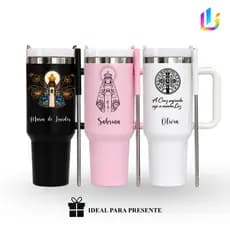 Copo Garrafa Térmico Inox 1.2L Personalizado Nossa Senhora Aparecida/Cátolico - Presente de fé