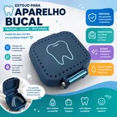 Estojo para Aparelho Ortodôntico - Bruxismo Protetor Bucal Moldeira Dentadura
