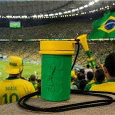 Corneta Barulhenta Brasil / Vuvuzela - Buzina de Torcida MUITO BARULHENTA Copa do Mundo
