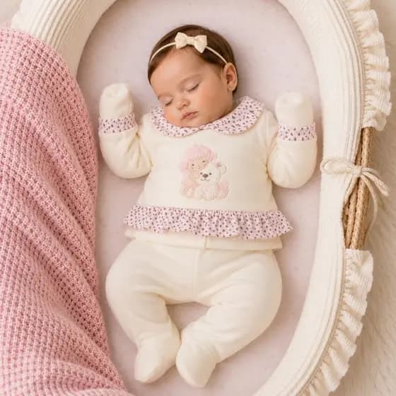 Kit 1 ou 2  Pagão Bebê Menina Recém-Nascido 0 a 3 Meses –1 ou 2 Conjuntos (1 ou 2 Pagões ou macacão RN)