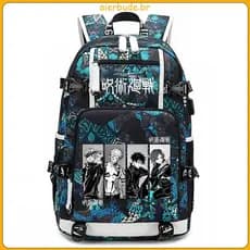 Mochila escolar juvenil com estampa do anime Jujutsu Kaisen, presente para a volta às aulas S4ES 1B18