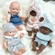 Bonecas Bebê Reborn D4EE, Boneca de Silicone de 12cm, Palma, Vestido de Pijama, Brinquedos de Simulação PI56