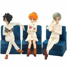 Figuras 1OXI 14cm: Os Personagens Prometidos de Nuncaland - Grace, Campo, Orphan, Ray, Emma, Norman no Sofá - Play ZCUB