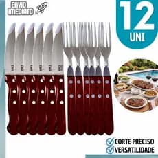 Kit Talheres para Churrasco Faca Jumbo com Cabo de Madeira Premium – Elegância, Resistência e Corte Preciso